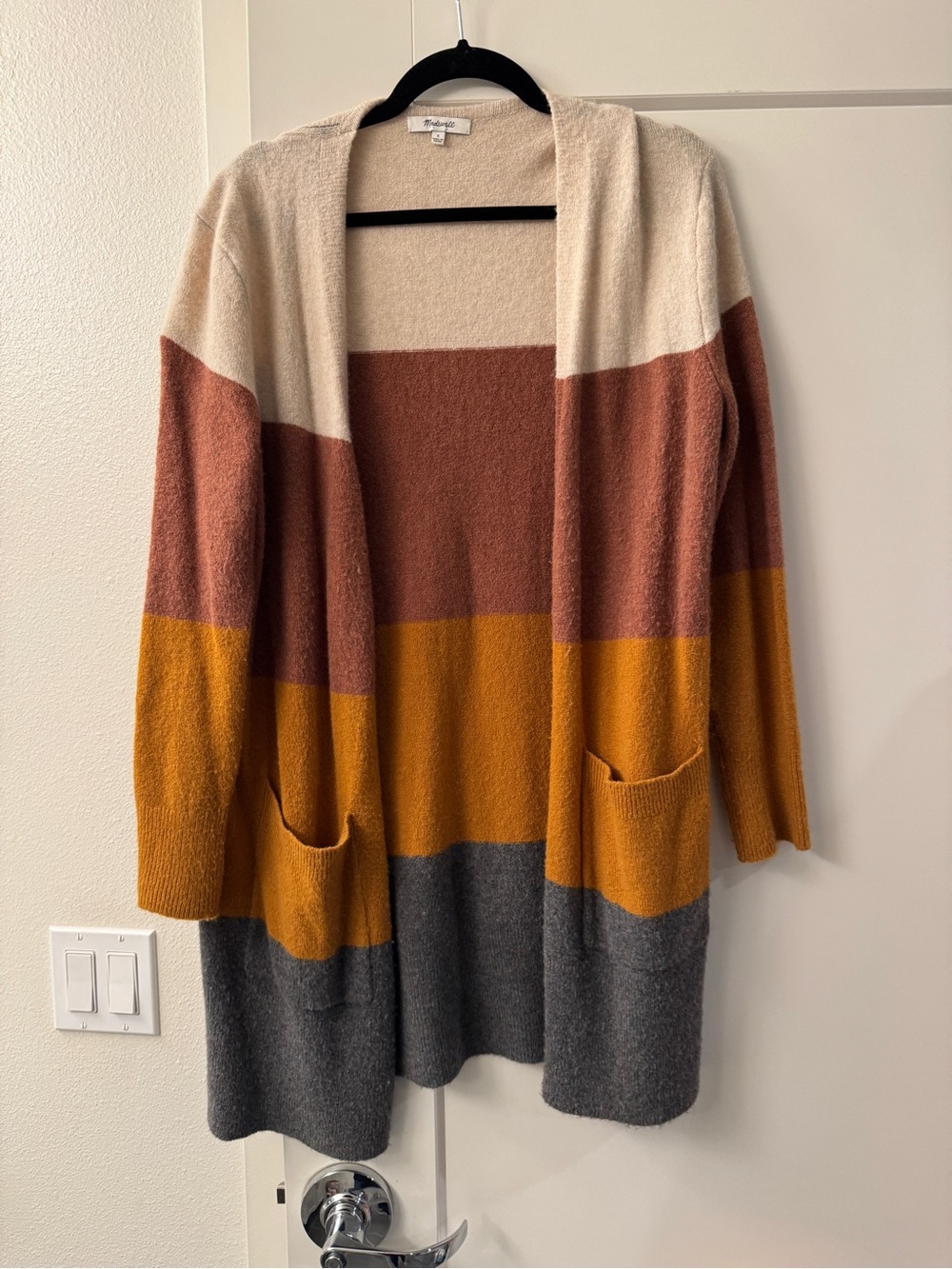 Madewell Kent Striped Cardigan Sweater size Small